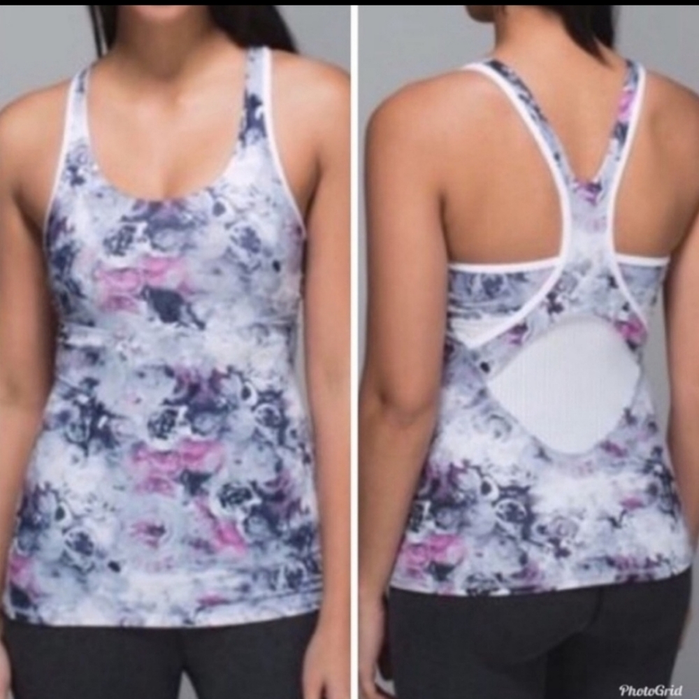 Lululemon floral moody mirage tank top
